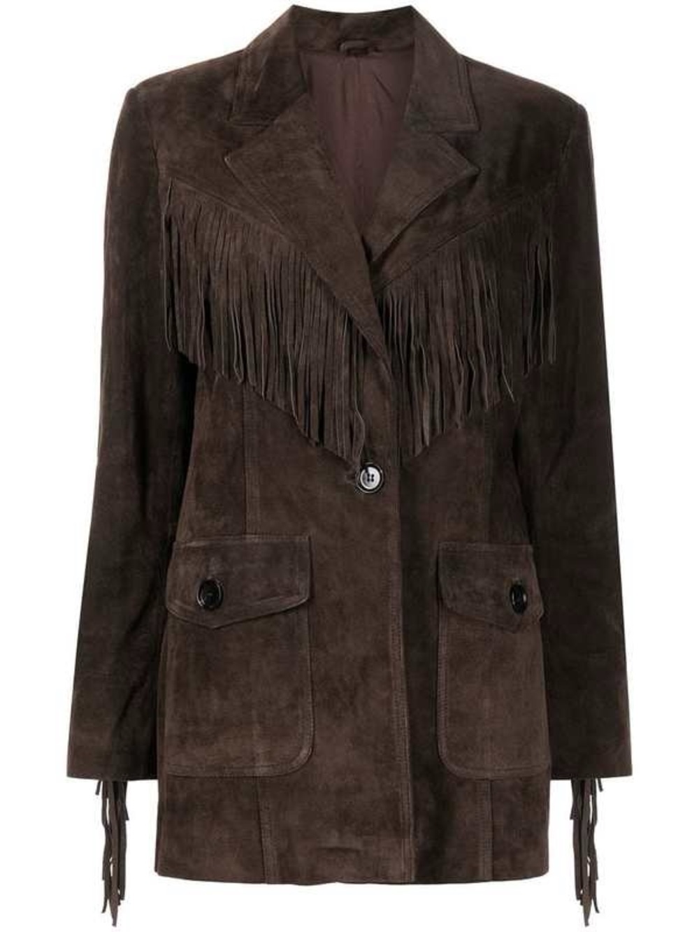 Re/done suede fringe jacket